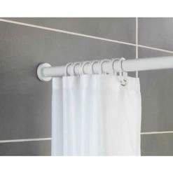 WENKO Barre De Douche Extensible Luz Blanc, Tringle Rideau De Douche Télescopique Avec Adaptateur Mural, Fixation Sans Perçage Par Torsion, Aluminium Inoxydable - Plastique, Ø 28 Mm X 70 - 115 Cm, Blanc 11 WENKO Barre De Douche Extensible Luz Blanc, Tringle Rideau De Douche Télescopique Avec Adaptateur Mural, Fixation Sans Perçage Par Torsion, Aluminium Inoxydable - Plastique, Ø 28 Mm X 70 - 115 Cm, Blanc -WENKO Soldes 55772954 5