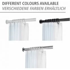 WENKO Barre De Douche Extensible Luz, Tringle Rideau De Douche Télescopique Avec Adaptateur Mural, Fixation Sans Perçage Par Torsion, Aluminium Inoxydable - Plastique, Ø 28 Mm X 110 - 185 Cm, Brillant -WENKO Soldes 55803991 4