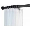 WENKO Barre De Douche Extensible Luz Noir, Tringle Rideau De Douche Télescopique Avec Adaptateur Mural, Fixation Sans Perçage Par Torsion, Aluminium Inoxydable - Plastique, Ø 28 Mm X 70 - 115 Cm, Noir -WENKO Soldes 55803992 1