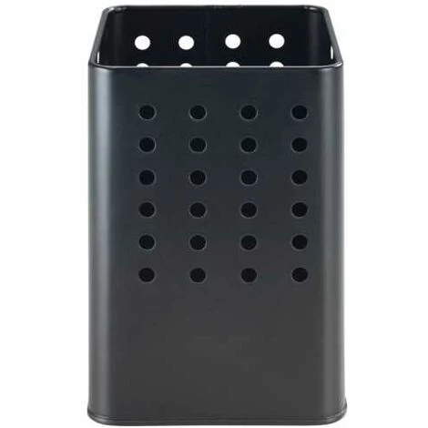 WENKO Support à Ustensiles Silio, Support Pratique Pour Ustensiles De Cuisine En Métal Thermolaqué Aux Formes Modernes, Angulaires à Motif Perforé, (l X H X P) : 11,5 X 16,5 X 11,5 Cm, Noir Mat 5 WENKO Support à Ustensiles Silio, Support Pratique Pour Ustensiles De Cuisine En Métal Thermolaqué Aux Formes Modernes, Angulaires à Motif Perforé, (l X H X P) : 11,5 X 16,5 X 11,5 Cm, Noir Mat – Image 3