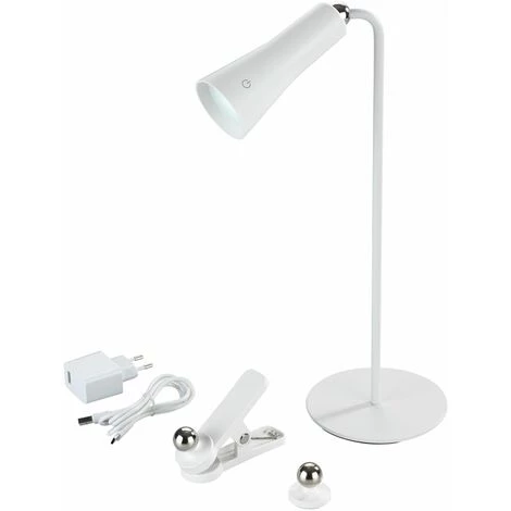 WENKO Lampe Multifonctionnelle LED - Longueur 40 Hauteur 20 Profondeur 12 Cm - Blanc 2 WENKO Lampe Multifonctionnelle LED - Longueur 40 Hauteur 20 Profondeur 12 Cm - Blanc