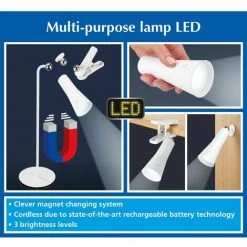 WENKO Lampe Multifonctionnelle LED - Longueur 40 Hauteur 20 Profondeur 12 Cm - Blanc 8 WENKO Lampe Multifonctionnelle LED - Longueur 40 Hauteur 20 Profondeur 12 Cm - Blanc -WENKO Soldes 56413760 4