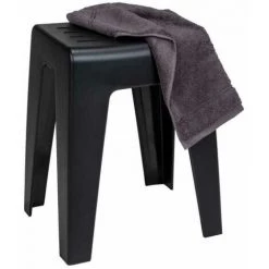 WENKO Tabouret De Bain Kumba, Design Moderne De Haute Qualité, Pouvant Supporter Des Charges Jusqu'à 120 Kg, Idéal Pour Salle De Bain & WC, Plastique, 38x47x32 Cm, Noir 7 WENKO Tabouret De Bain Kumba, Design Moderne De Haute Qualité, Pouvant Supporter Des Charges Jusqu'à 120 Kg, Idéal Pour Salle De Bain & WC, Plastique, 38x47x32 Cm, Noir -WENKO Soldes 56990357 2