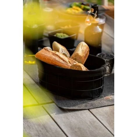 WENKO Corbeille à Pain Bela, Corbeille Black Outdoor Kitchen Pour Le Bain, Petits Pains Ou Baguettes, En Métal Thermolaqué Avec Insert Retirable Et Lavable, 100 % Coton, 27 X 17 X 11,5 Cm, Noir 6 WENKO Corbeille à Pain Bela, Corbeille Black Outdoor Kitchen Pour Le Bain, Petits Pains Ou Baguettes, En Métal Thermolaqué Avec Insert Retirable Et Lavable, 100 % Coton, 27 X 17 X 11,5 Cm, Noir – Image 4