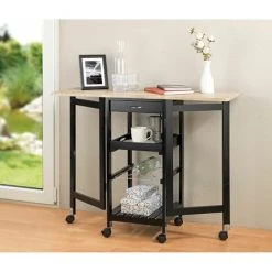 WENKO Desserte De Cuisine Dépliante 6 Roulettes - Longueur 97 Hauteur 77 Profondeur 37 Cm - Noir 8 WENKO Desserte De Cuisine Dépliante 6 Roulettes - Longueur 97 Hauteur 77 Profondeur 37 Cm - Noir -WENKO Soldes 57238468 3