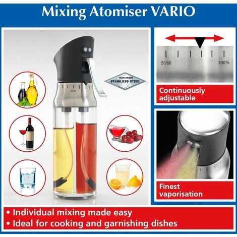 WENKO Mélange-pulvérisateur Vario - Longueur 9 Hauteur 20.4 Profondeur 5.7 Cm - Noir 6 WENKO Mélange-pulvérisateur Vario - Longueur 9 Hauteur 20.4 Profondeur 5.7 Cm - Noir – Image 4