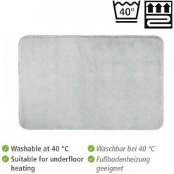 WENKO Tapis De Bain Saravan, Tapis De Bain En Matière Microfibre Douce (100 % Polyester) Avec Hauteur De Poil De 20 mm Et Dessous Antidérapant, Séchage Rapide Et Non Pelucheux, 50 X 80 Cm, Gris Clair 9 WENKO Tapis De Bain Saravan, Tapis De Bain En Matière Microfibre Douce (100 % Polyester) Avec Hauteur De Poil De 20 mm Et Dessous Antidérapant, Séchage Rapide Et Non Pelucheux, 50 X 80 Cm, Gris Clair -WENKO Soldes 57315347 3