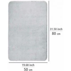 WENKO Tapis De Bain Saravan, Tapis De Bain En Matière Microfibre Douce (100 % Polyester) Avec Hauteur De Poil De 20 mm Et Dessous Antidérapant, Séchage Rapide Et Non Pelucheux, 50 X 80 Cm, Gris Clair 10 WENKO Tapis De Bain Saravan, Tapis De Bain En Matière Microfibre Douce (100 % Polyester) Avec Hauteur De Poil De 20 mm Et Dessous Antidérapant, Séchage Rapide Et Non Pelucheux, 50 X 80 Cm, Gris Clair -WENKO Soldes 57315347 4