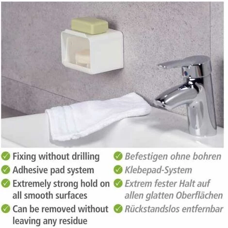 WENKO Porte-savon Turbo-Loc® Tonale, Blanc 6 WENKO Porte-savon Turbo-Loc® Tonale, Blanc – Image 4