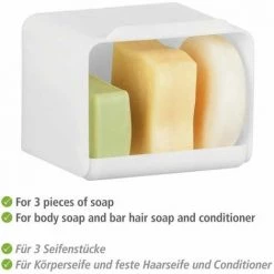 WENKO Porte-savon Turbo-Loc® Tonale, Blanc 11 WENKO Porte-savon Turbo-Loc® Tonale, Blanc -WENKO Soldes 57601381 5