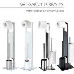 WENKO Serviteur WC 3en1 Rivalta, Brosse WC Et Dérouleur Papier Toilette Et Réserve Papier Toilette, Acier Inox, Lot De 2 éponges Offertes 11 WENKO Serviteur WC 3en1 Rivalta, Brosse WC Et Dérouleur Papier Toilette Et Réserve Papier Toilette, Acier Inox, Lot De 2 éponges Offertes -WENKO Soldes 58040836 5