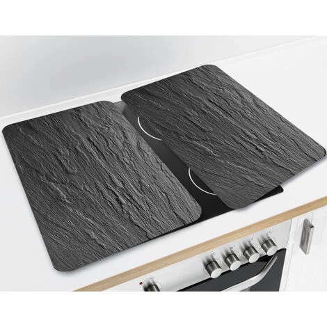 WENKO Protection Plaque De Cuisson En Verre Trempé Effet Ardoise, Lot De 2 éponges Offertes 5 WENKO Protection Plaque De Cuisson En Verre Trempé Effet Ardoise, Lot De 2 éponges Offertes – Image 3