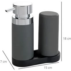 WENKO Distributeur De Savon Liquide, Distributeur Liquide Vaisselle, "Easy Squeez-e" Gris, Lot De 2 éponges Offertes 10 WENKO Distributeur De Savon Liquide, Distributeur Liquide Vaisselle, "Easy Squeez-e" Gris, Lot De 2 éponges Offertes -WENKO Soldes 58040838 4