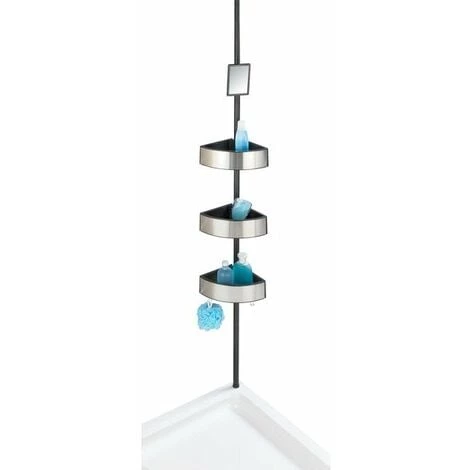 WENKO Etagère De Bain / Douche À Ventouse, Argent Et Noir, Premium 5 WENKO Etagère De Bain / Douche À Ventouse, Argent Et Noir, Premium – Image 3
