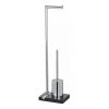 WENKO Combiné WC Noble Noir - Porte-brosse WC, Acier, 20 X 74 X 15 Cm, Chromé 1 WENKO Combiné WC Noble Noir - Porte-brosse WC, Acier, 20 X 74 X 15 Cm, Chromé -WENKO Soldes 59405098 1