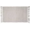 WENKO Tapis De Bain Gata, Tapis De Bain Durable, Fabriqué En Bouteilles PET Recyclées Au Visuel Ethno Tendance Et Dessous Antidérapant, Lavable Jusqu'à 40°C, (l X H) : 50 X 80 Cm, Gris/blanc -WENKO Soldes 60074118 1