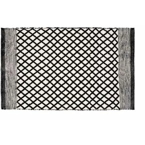 WENKO Tapis De Bain Tara, Tapis De Bain Durable, Fabriqué En Bouteilles PET Recyclées Au Visuel Ethno Tendance Et Dessous Antidérapant, Lavable Jusqu'à 40°C, (l X H) : 50 X 80 Cm, Noir/blanc 3 WENKO Tapis De Bain Tara, Tapis De Bain Durable, Fabriqué En Bouteilles PET Recyclées Au Visuel Ethno Tendance Et Dessous Antidérapant, Lavable Jusqu'à 40°C, (l X H) : 50 X 80 Cm, Noir/blanc