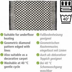 WENKO Tapis De Bain Tara, Tapis De Bain Durable, Fabriqué En Bouteilles PET Recyclées Au Visuel Ethno Tendance Et Dessous Antidérapant, Lavable Jusqu'à 40°C, (l X H) : 50 X 80 Cm, Noir/blanc 9 WENKO Tapis De Bain Tara, Tapis De Bain Durable, Fabriqué En Bouteilles PET Recyclées Au Visuel Ethno Tendance Et Dessous Antidérapant, Lavable Jusqu'à 40°C, (l X H) : 50 X 80 Cm, Noir/blanc -WENKO Soldes 60074214 3