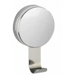 WENKO Crochet Mural Porte Serviette Osimo, Crochet Porte Manteau Mural Fixation Sans Perçage "Static Loc Plus", Lot De 2, Acier - Plastique, 6x10x3,5 Cm, Brillant