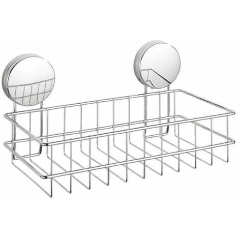 WENKO Etagère De Douche Murale Osimo, Panier De Douche Mural Fixation Sans Perçage "Static Loc Plus", Acier, 24x13x13,5 Cm, Chromé 3 WENKO Etagère De Douche Murale Osimo, Panier De Douche Mural Fixation Sans Perçage "Static Loc Plus", Acier, 24x13x13,5 Cm, Chromé