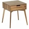 WENKO Table De Nuit Scandinave Acina, Petite Table D'appoint Avec Tiroir, Bois Acacia Certifié FSC, 50x55x50 Cm, Marron 1 WENKO Table De Nuit Scandinave Acina, Petite Table D'appoint Avec Tiroir, Bois Acacia Certifié FSC, 50x55x50 Cm, Marron -WENKO Soldes 60349355 1