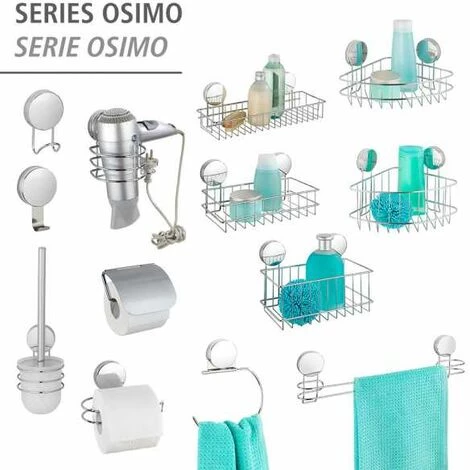 WENKO Brosse WC Suspendue Murale Osimo, Solution Sans Perçage "Static Loc Plus", Acier - Plastique, 10x37x11 Cm, Chromé 7 WENKO Brosse WC Suspendue Murale Osimo, Solution Sans Perçage "Static Loc Plus", Acier - Plastique, 10x37x11 Cm, Chromé – Image 5