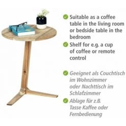 WENKO Table De Nuit Bois Acina, Bout De Canapé Bois, Design Scandinave, Bois Acacia Certifié FSC, ø40cmxH50cm, Marron 9 WENKO Table De Nuit Bois Acina, Bout De Canapé Bois, Design Scandinave, Bois Acacia Certifié FSC, ø40cmxH50cm, Marron -WENKO Soldes 60349368 3