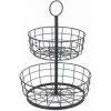 WENKO Corbeille à Fruit, Panier à Fruits à étages, Panière Decorative à Poser Sur Le Plan De Travail Ou à Suspendre, Style Industriel, Fer, Ø 28 X 39 Cm, Noir 2 WENKO Corbeille à Fruit, Panier à Fruits à étages, Panière Decorative à Poser Sur Le Plan De Travail Ou à Suspendre, Style Industriel, Fer, Ø 28 X 39 Cm, Noir -WENKO Soldes 60388678 1