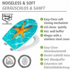 WENKO Abattant WC Original Tonga, Abattant WC Avec Frein De Chute "easy Close", Fixation Acier Inox "fix Clip", Thermoplastique, 36,5x45 Cm, Multicolore 10 WENKO Abattant WC Original Tonga, Abattant WC Avec Frein De Chute "easy Close", Fixation Acier Inox "fix Clip", Thermoplastique, 36,5x45 Cm, Multicolore -WENKO Soldes 61257921 4