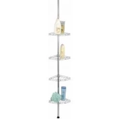 WENKO Etagère D'angle De Douche - Inox - H.56/275 Cm - 275 X 20 X 20 - Argent