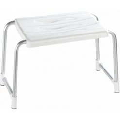 WENKO Tabouret De Douche Avec Pieds Antidérapants - 50 X 23,5 X 35 - Blanc