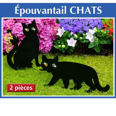 WENKO 2 Epouvantails Chat - 37 X 1,6 X 29 - Noir 4 WENKO 2 Epouvantails Chat - 37 X 1,6 X 29 - Noir – Image 2