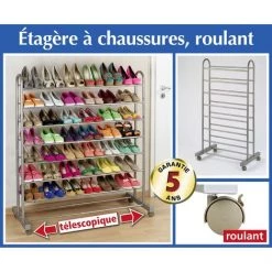 WENKO Etagère à Chaussures - Giant - 43 X 116 X 125,5 - Marron 8 WENKO Etagère à Chaussures - Giant - 43 X 116 X 125,5 - Marron -WENKO Soldes 6389625 2