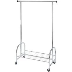 WENKO Penderie Mobile Profi - H.185 Cm - 121 X 52 X 185 - Argent