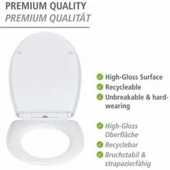WENKO Abattant WC Original Pretty, Abattant WC Avec Frein De Chute "easy Close", Fixation Acier Inox "fix Clip", Thermoplastique, 36,5x45 Cm, Multicolore 9 WENKO Abattant WC Original Pretty, Abattant WC Avec Frein De Chute "easy Close", Fixation Acier Inox "fix Clip", Thermoplastique, 36,5x45 Cm, Multicolore -WENKO Soldes 65643758 3