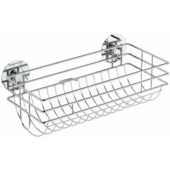 WENKO Porte Essuie-tout Mural Sans Perçage, Porte Sopalin Mural Fixation Sans Perçage Turbo-Loc®, Métal, 29x11x14,5 Cm, Brillant - Argent Brillant