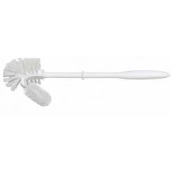 WENKO Double Brosse WC De Rechange Pour Porte-brosse WC Avec Manche En Plastique Blanc, Gamme Standard, Polypropylène, Ø 8x36 Cm Blanc - Blanc