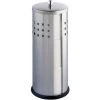 WENKO Rangement Papier Toilette Ancona, Stockeur Papier Toilette, 3 Rouleaux, Acier Inox, Ø 13x34 Cm, Mat - Mat