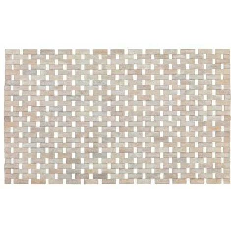WENKO Tapis De Bain Bamboo, Tapis Salle De Bain Antidérapant, Bambou, 50x80 Cm, Blanc 3 WENKO Tapis De Bain Bamboo, Tapis Salle De Bain Antidérapant, Bambou, 50x80 Cm, Blanc