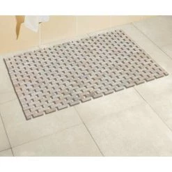 WENKO Tapis De Bain Bamboo, Tapis Salle De Bain Antidérapant, Bambou, 50x80 Cm, Blanc 9 WENKO Tapis De Bain Bamboo, Tapis Salle De Bain Antidérapant, Bambou, 50x80 Cm, Blanc -WENKO Soldes 6577793 3