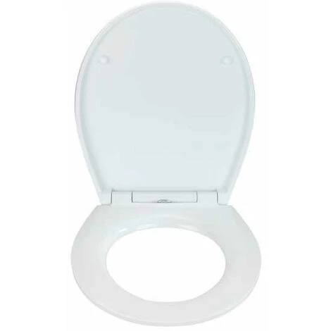 WENKO Abattant WC Original Frog, Abattant WC Avec Frein De Chute, Fixation Inox Clipsable, Duroplast Acrylique, 39x45 Cm, Multicolore - Blanc 4 WENKO Abattant WC Original Frog, Abattant WC Avec Frein De Chute, Fixation Inox Clipsable, Duroplast Acrylique, 39x45 Cm, Multicolore - Blanc – Image 2