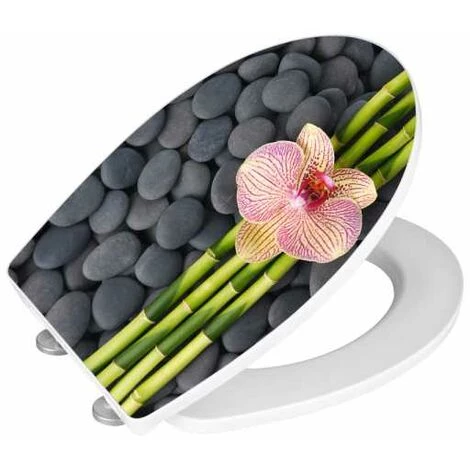 WENKO Abattant WC Original Spa, Abattant WC Avec Frein De Chute, Fixation Inox Clipsable, Duroplast Acrylique, 39x45 Cm, Multicolore - Blanc 5 WENKO Abattant WC Original Spa, Abattant WC Avec Frein De Chute, Fixation Inox Clipsable, Duroplast Acrylique, 39x45 Cm, Multicolore - Blanc – Image 3