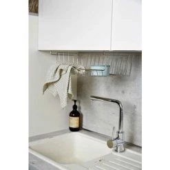 WENKO Panier Suspendu, Rangement Placard Cuisine à Suspendre, Métal, 45.5x27.5x12.5 Cm, Chromé - Argent Brillant -WENKO Soldes 6577832 4