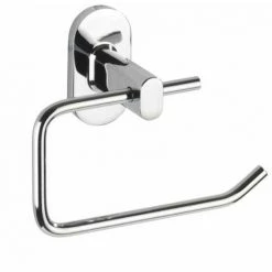 WENKO Support Papier Toilette Mural Puerto Rico, Porte Papier Toilette Mural, Power-Loc® Fixation Sans Perçage, Zinc, 13,5x10,5x6,5 Cm, Brillant - Chromé