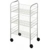 WENKO Desserte Cuisine Florence, Chariot De Rangement à Roulettes, Pour Fruits Et Légumes, Produits D'entretien, Métal, 38x63x25 Cm, Chromée 2 WENKO Desserte Cuisine Florence, Chariot De Rangement à Roulettes, Pour Fruits Et Légumes, Produits D'entretien, Métal, 38x63x25 Cm, Chromée -WENKO Soldes 6577855 1