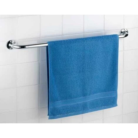 WENKO Porte Serviettes Mural Salle De Bain, Basic, Longueur 80 Cm, Acier Inoxydable, 86x6x9,5 Cm, Brillant 7 WENKO Porte Serviettes Mural Salle De Bain, Basic, Longueur 80 Cm, Acier Inoxydable, 86x6x9,5 Cm, Brillant – Image 5