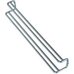 WENKO Porte Ceinture Et Rangement Cravate Mural, Accessoire Dressing Rangement, Métal, 36x5x4.5 Cm, Argent - Argent Brillant