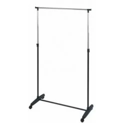 WENKO Portant Vêtement Sur Roulette, Hauteur Ajustable, Mikey, 90x103-170x38 cm
