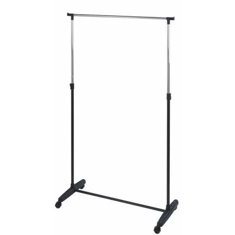 WENKO Portant Vêtement Sur Roulette, Hauteur Ajustable, Mikey, 90x103-170x38 cm 3 WENKO Portant Vêtement Sur Roulette, Hauteur Ajustable, Mikey, 90x103-170x38 cm