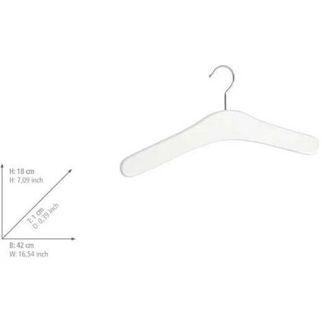 WENKO Cintre Bois Berlin Blanc - Blanc 5 WENKO Cintre Bois Berlin Blanc - Blanc – Image 3